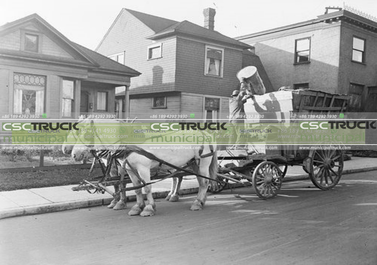Horse-Drawn Carts Garbage Truck