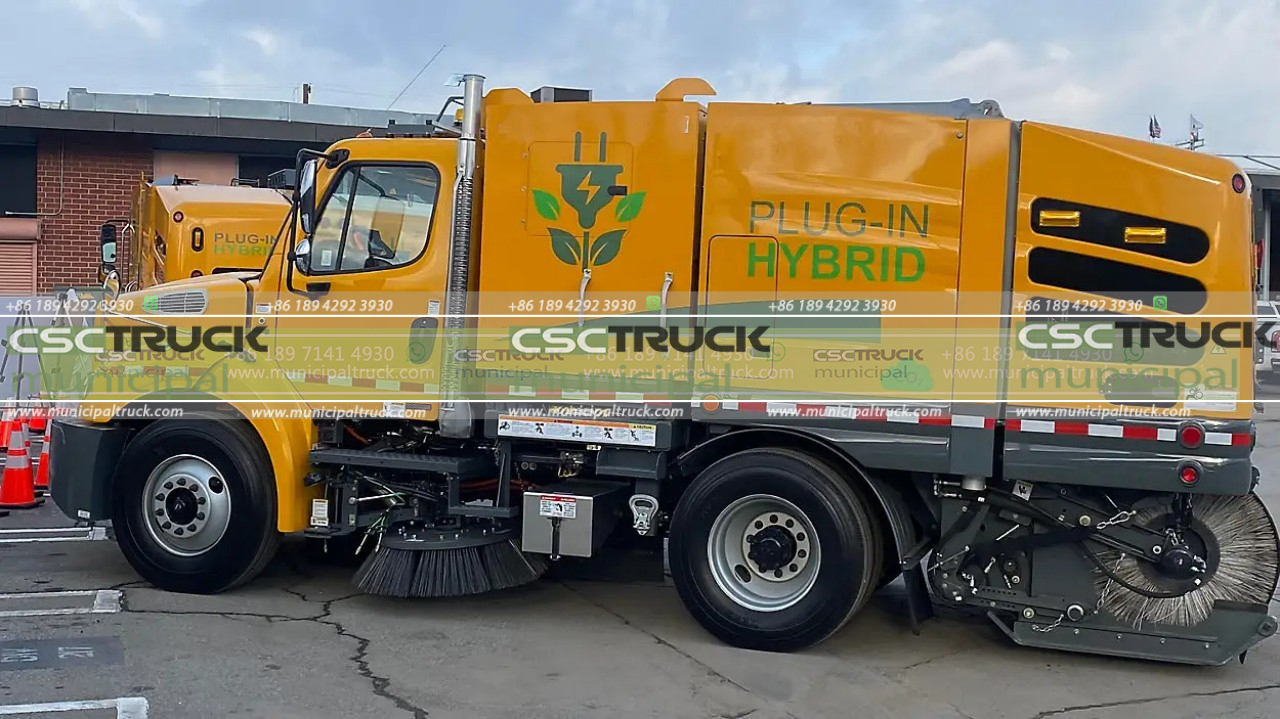 Hybrid sweeper truck