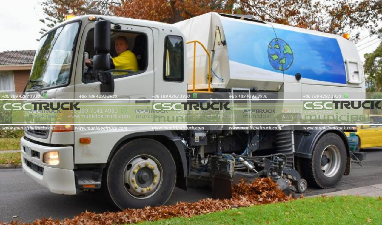 Sweeper Truck Properly Dispose of Collected Debris
