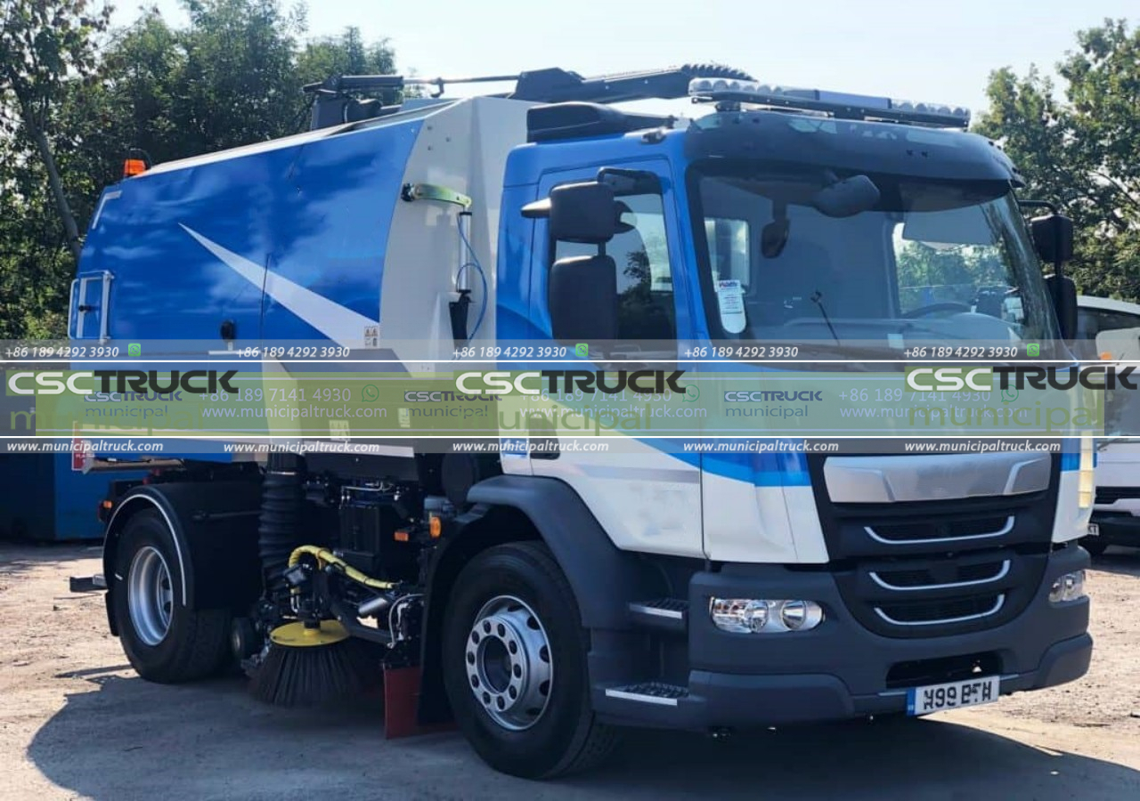 Waste Management sweeper truck