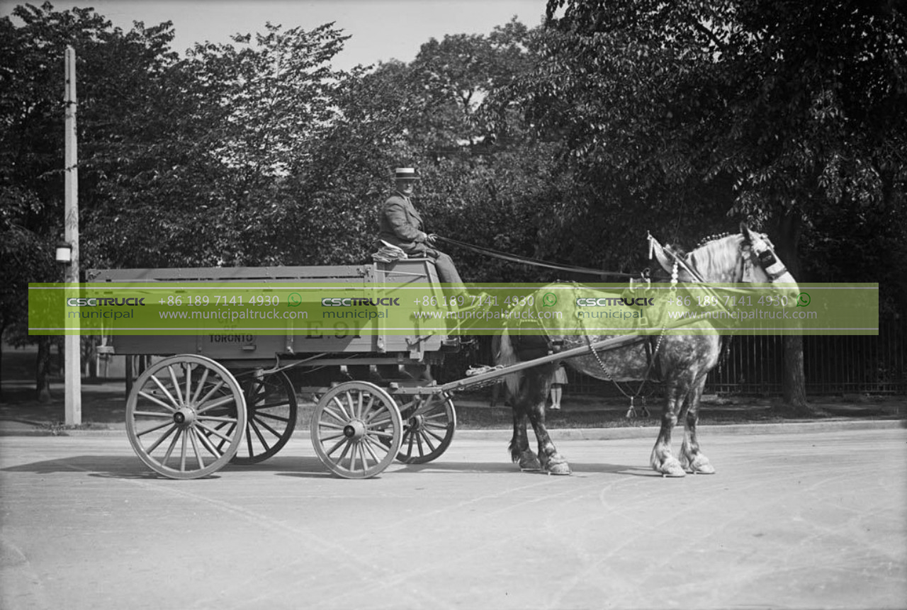 horse-drawn sweeper