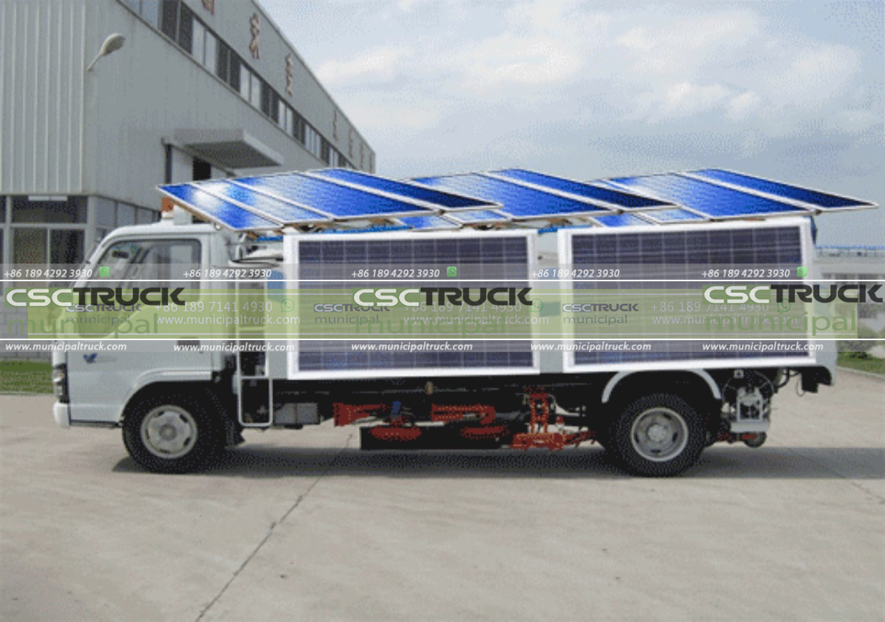 solar panels sweeper truck