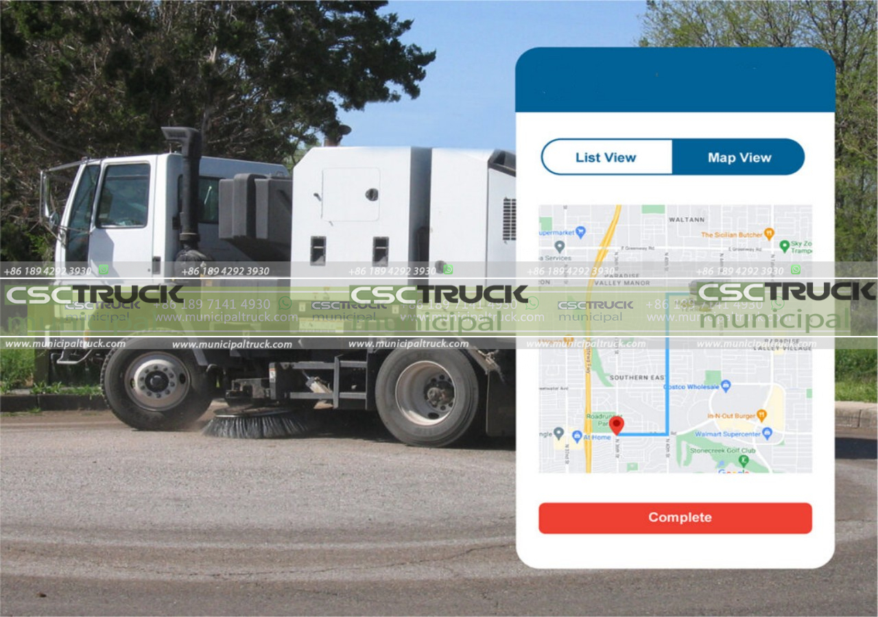 sweeper truck GPS technology