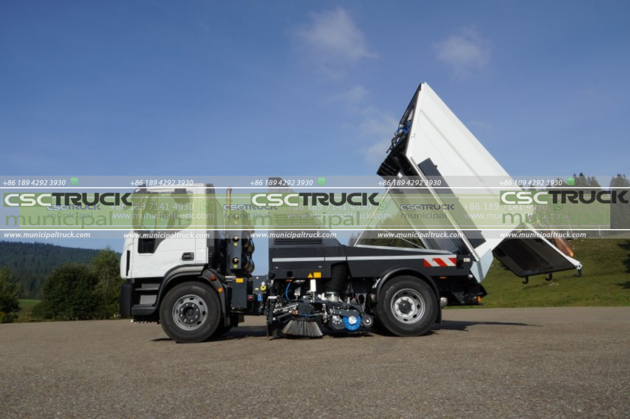 sweeper trucks come with adjustable sweeping brushes, water systems