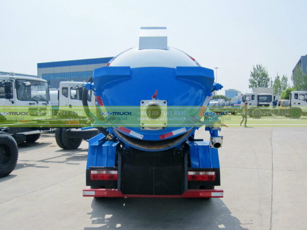 DFAC 10 CBM Sewage Jetting Truck Back
