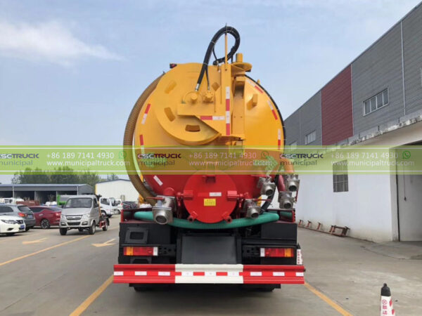 DONGFENG 12 CBM Sewage Cleaner Truck Back Details