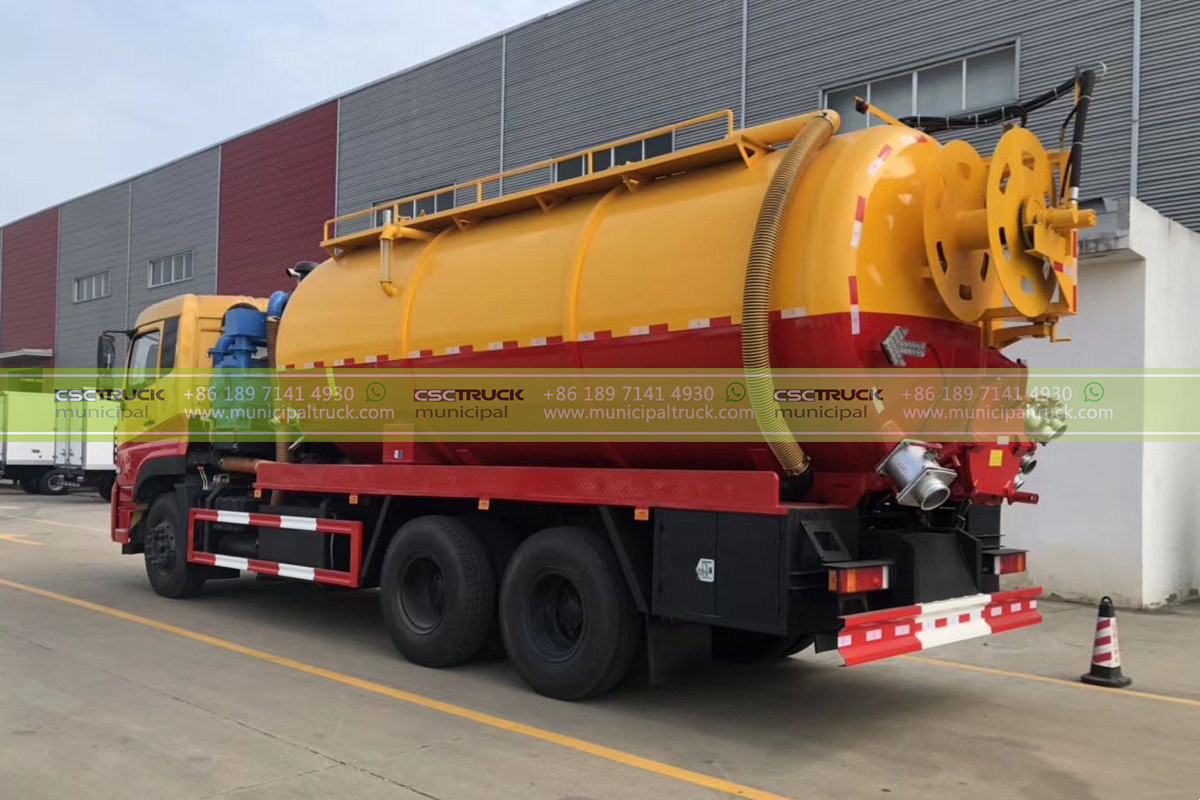 DONGFENG 12 CBM Sewage Cleaner Truck Back DONGFENG 12 CBM Sewage Cleaner Truck Back