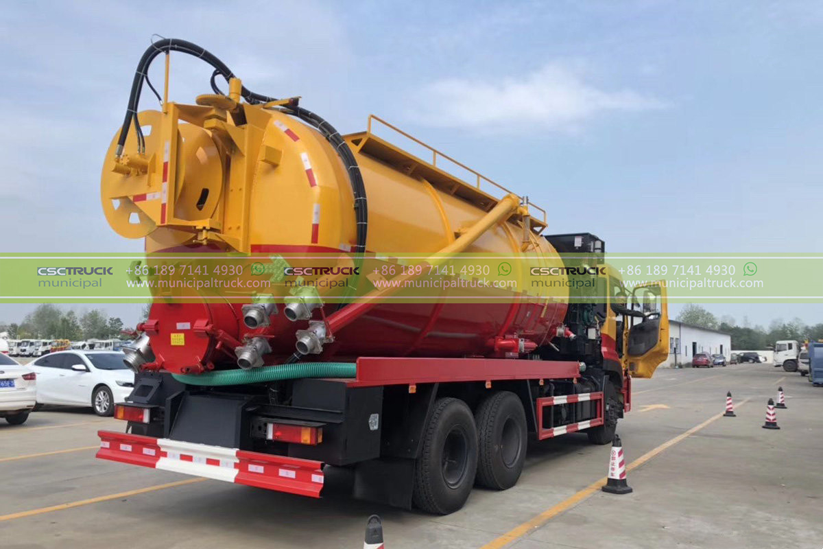 DONGFENG 12 CBM Sewage Cleaner Truck Right Back DONGFENG 12 CBM Sewage Cleaner Truck Right Back