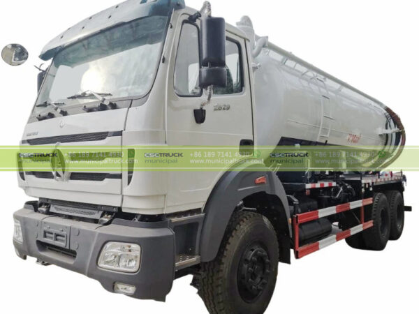 Beiben 16000 Liter Sludge Cesspit Tank Vacuum Truck Tractor Left