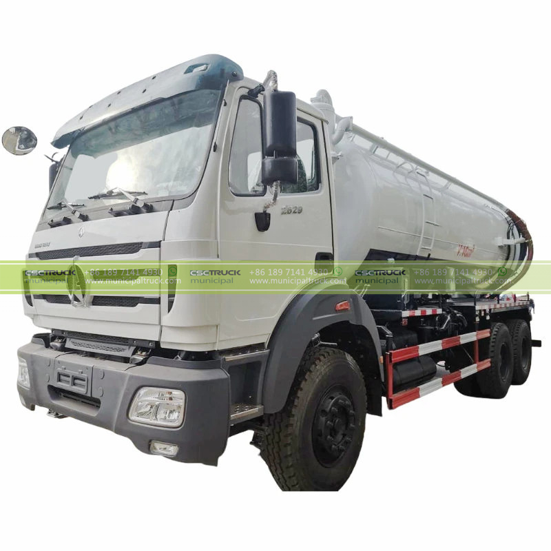 Beiben 16000 Liter Sludge Cesspit Tank Vacuum Truck Tractor Left Beiben 16000 Liter Sludge Cesspit Tank Vacuum Truck Tractor Left