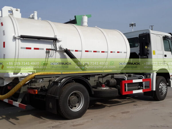 HOWO 12000 Liter Sludge Sewer Suction Vacuum Truck Body