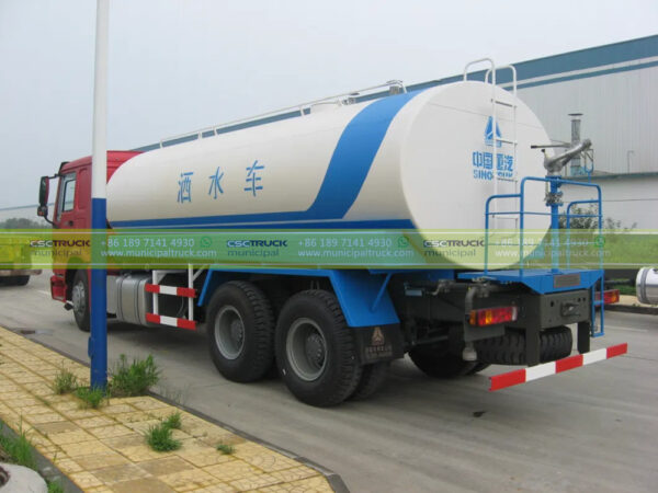 HOWO 25 Ton Water Tanker Sprinkler Truck Side Back