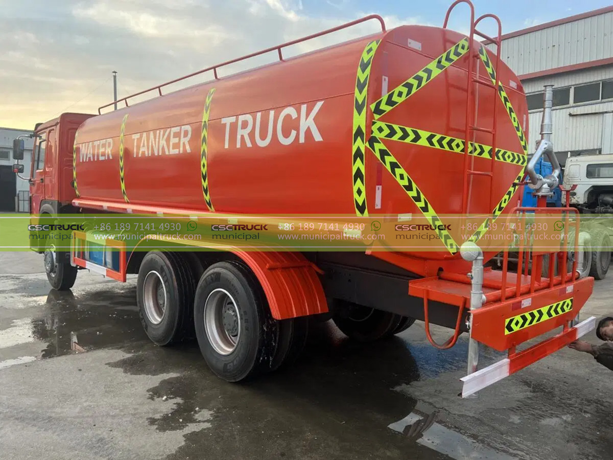 HOWO 30 Ton Water Spray Bowser Tanker Truck Left Back HOWO 30 Ton Water Spray Bowser Tanker Truck Left Back