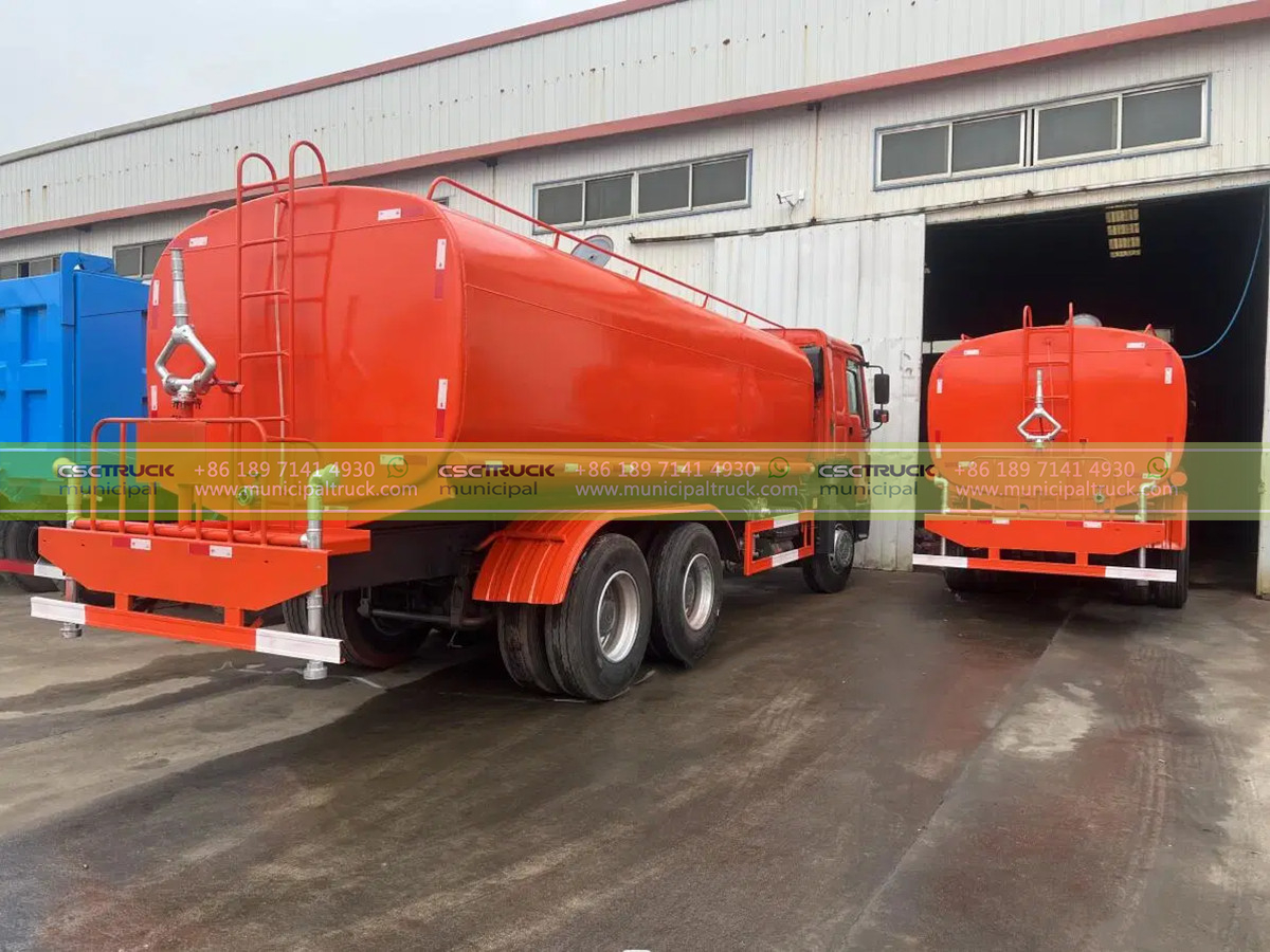 HOWO 30 Ton Water Spray Bowser Tanker Truck Working HOWO 30 Ton Water Spray Bowser Tanker Truck Working