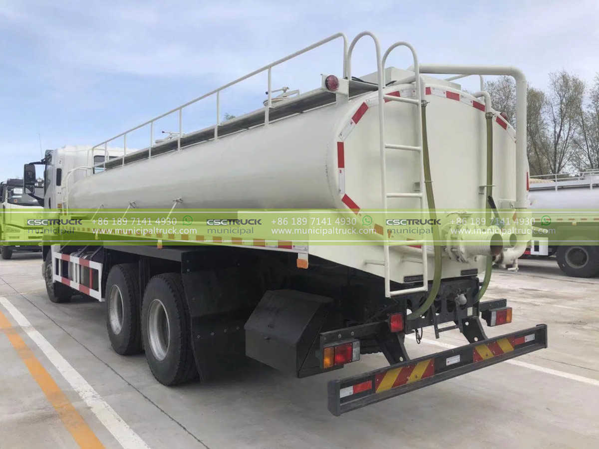 ISUZU 25 CBM Stainless Steel Water Sprinkler Tanker Truck Back Left ISUZU 25 CBM Stainless Steel Water Sprinkler Tanker Truck Back Left