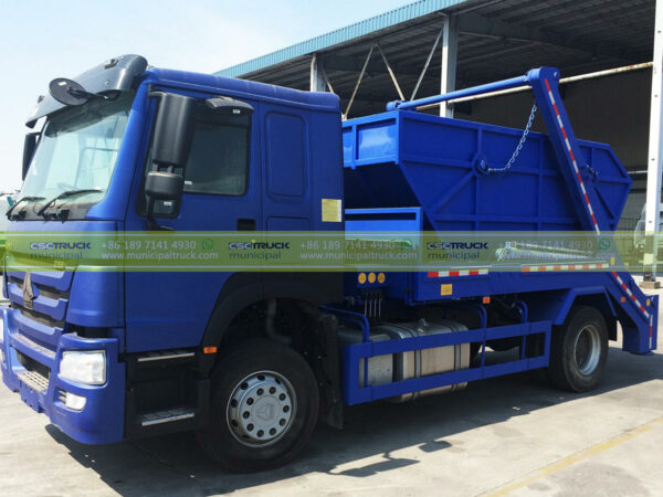 HOWO 10 Ton Skip Loader Garbage Truck Right
