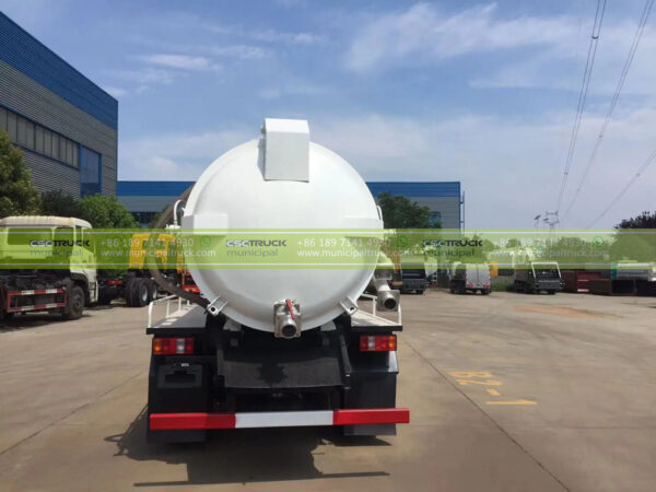 HOWO 20 CBM Sewage Suction Truck with Vacuum Pump Back