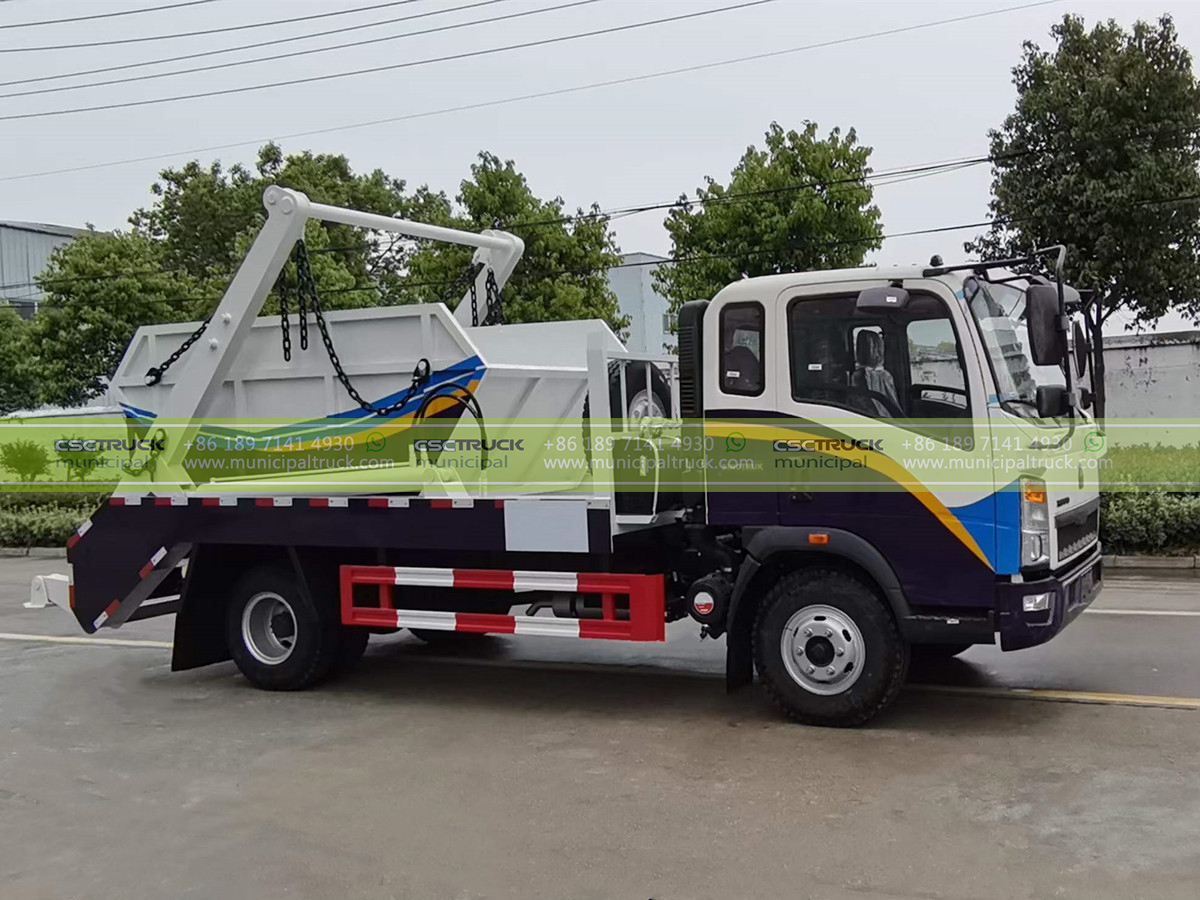 HOWO 4 CBM Skip Loader Garbage Truck HOWO 4 CBM Skip Loader Garbage Truck
