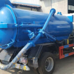 HOWO 6 CBM Vacuum Sewage Suction Truck Back