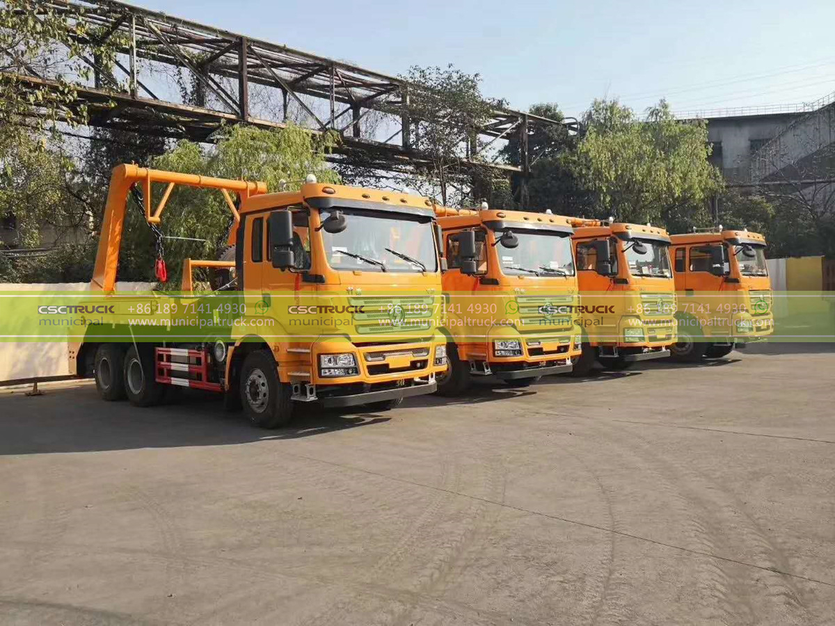 SHACMAN 15 CBM Skip Loader Garbage Truck Right SHACMAN 15 CBM Skip Loader Garbage Truck Right