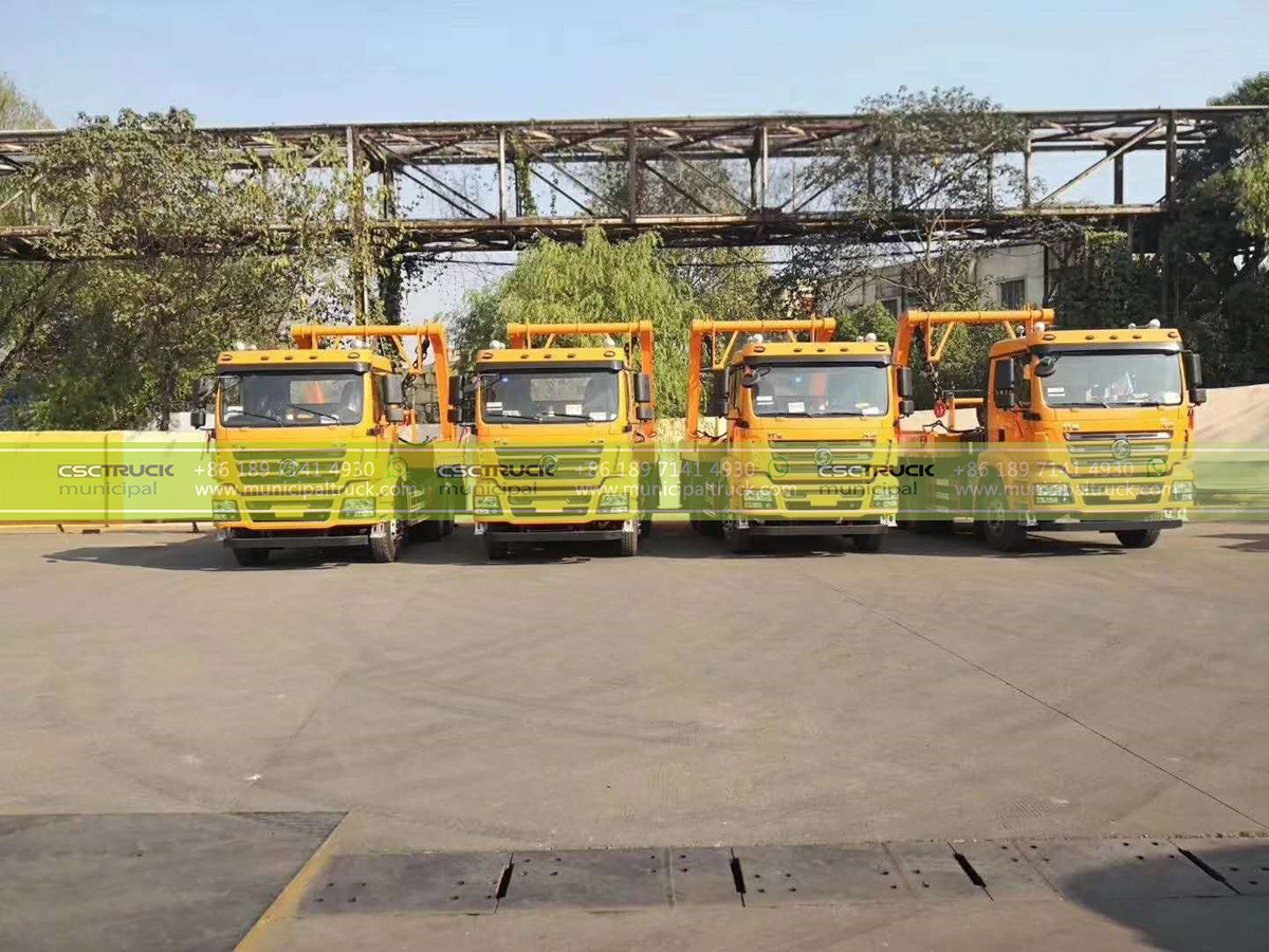 SHACMAN 15 CBM Skip Loader Garbage Truck Team SHACMAN 15 CBM Skip Loader Garbage Truck Team