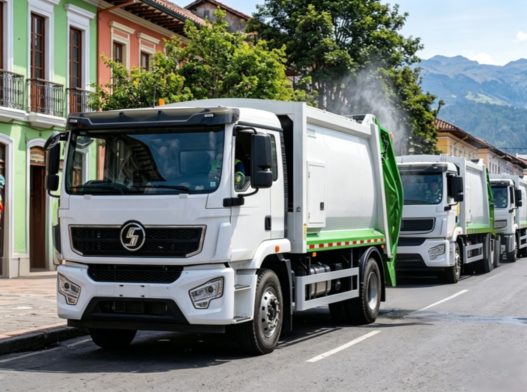 Garbage compactor truck