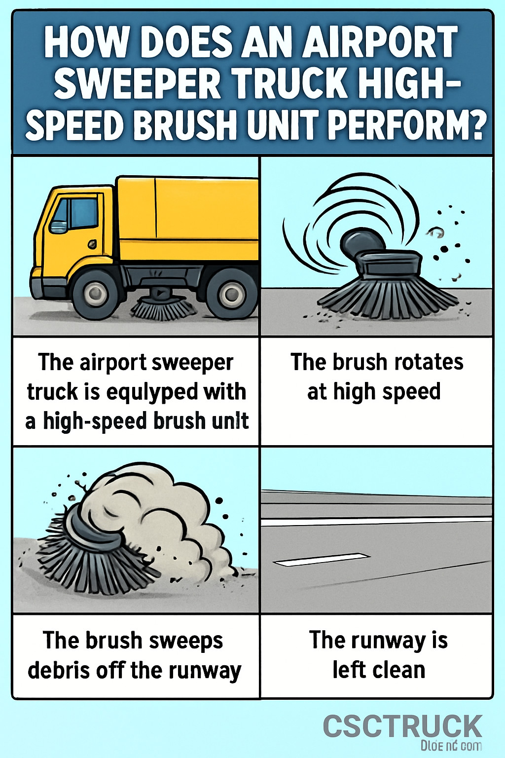 How Does an Airport Sweeper Truck High-Speed Brush Unit Perform (2)