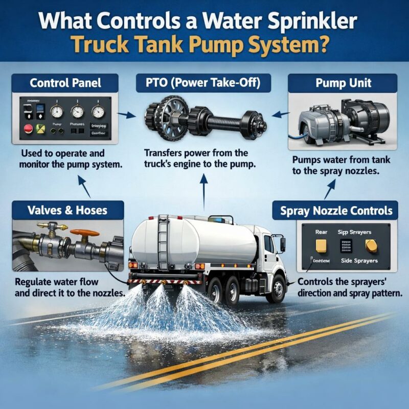 What Controls a Water Sprinkler Truck Tank Pump System
