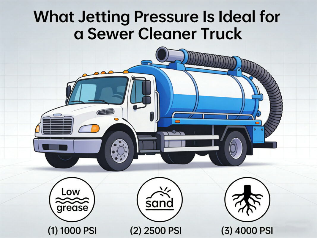What Jetting Pressure Is Ideal for a Sewer Cleaner Truck (3)