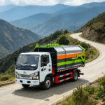 Side loader garbage truck