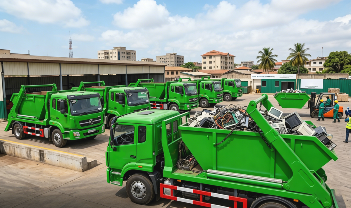 skip loader garbage truck