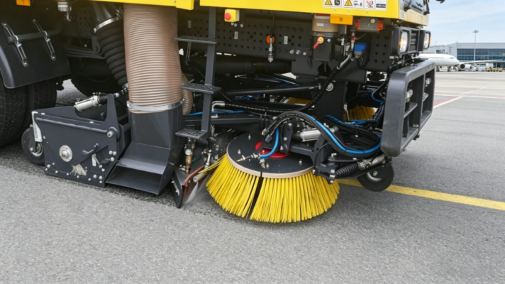 Airport sweeper truck