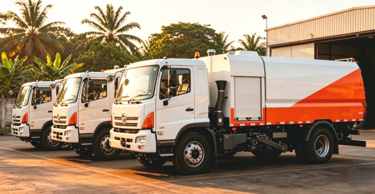Road sweeper truck