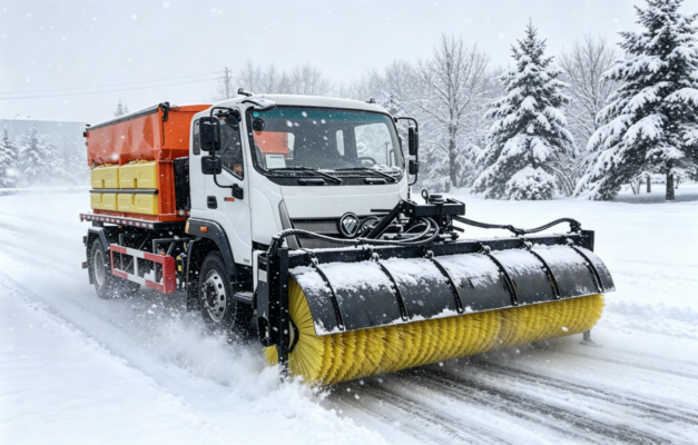 Snow plow truck