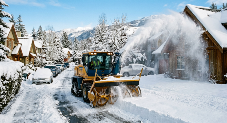 Snow plow truck