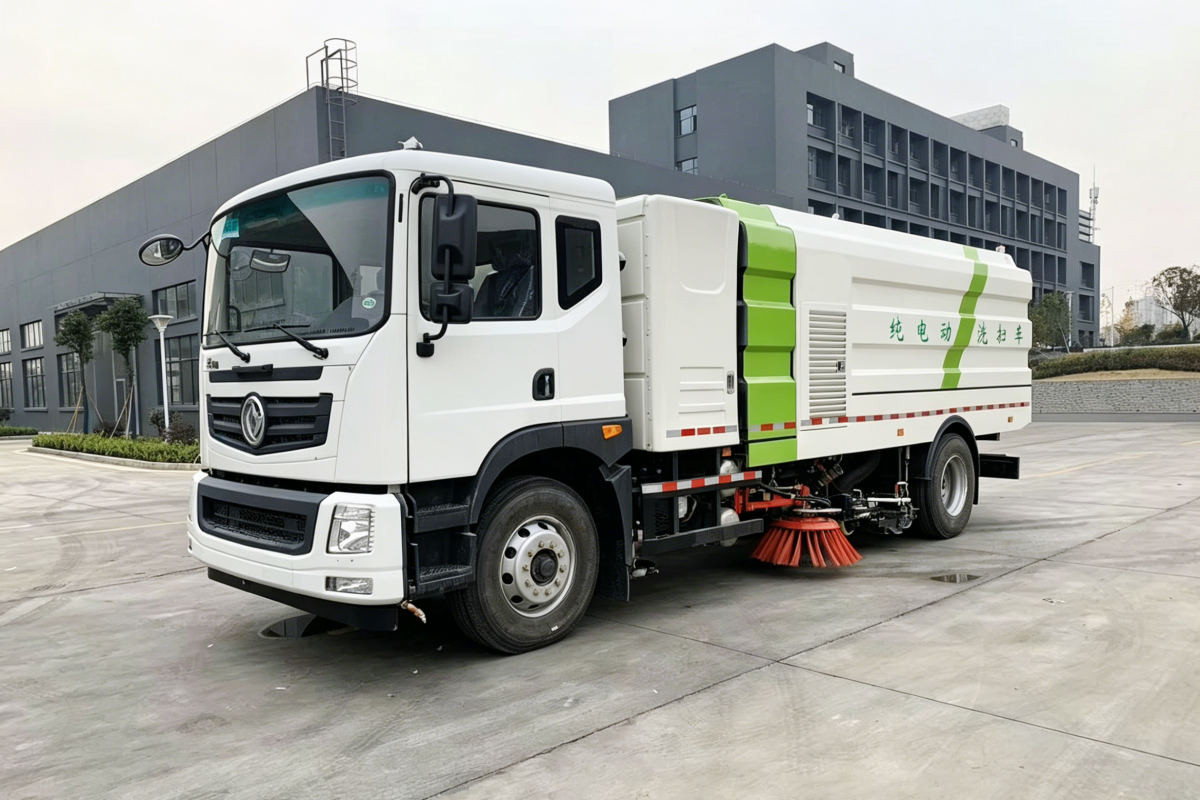 Electric sweeper truck