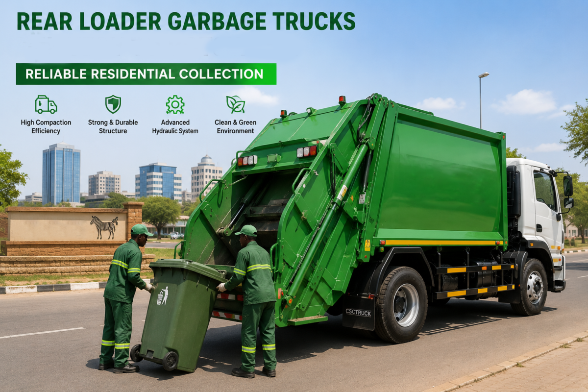 Rear loader garbage truck