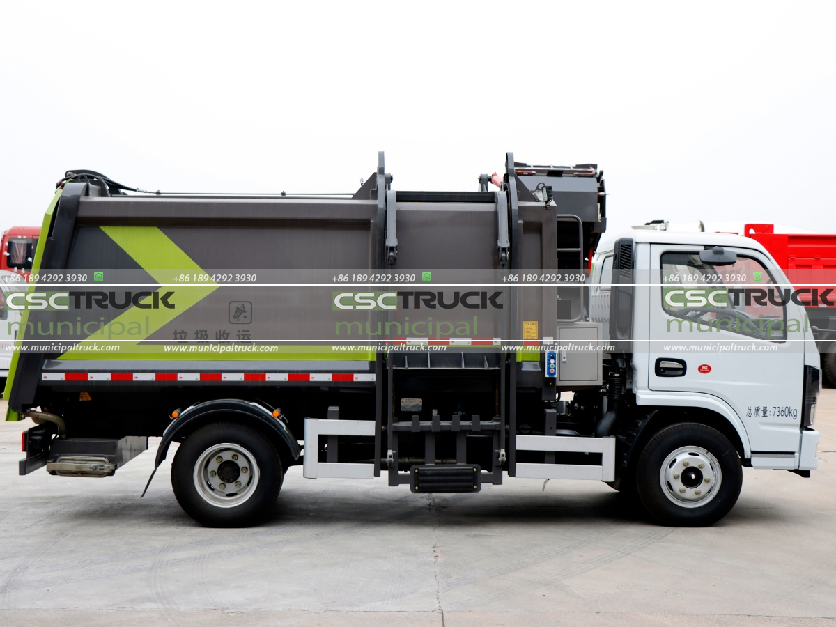 1 DONGFENG 6CBM Side Loader Garbage Truck