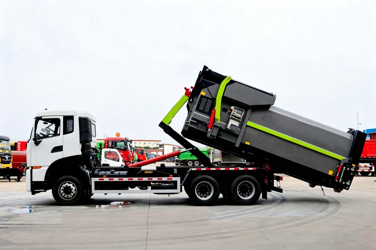 hook loader garbage truck