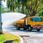 water spray truck