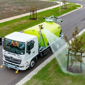 water sprinkler truck