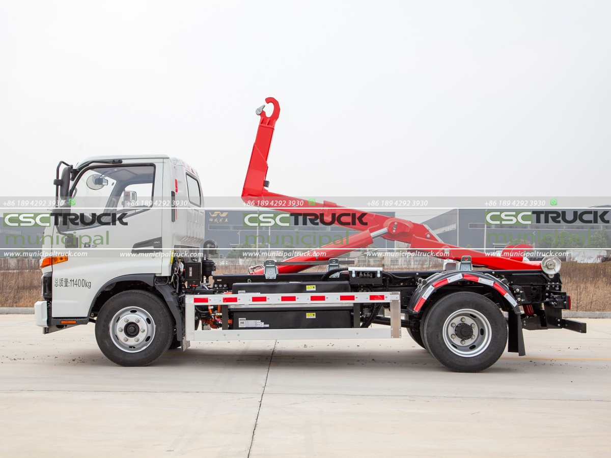 江淮00003 JAC 8 Tons Electric Hook Lift Garbage Truck