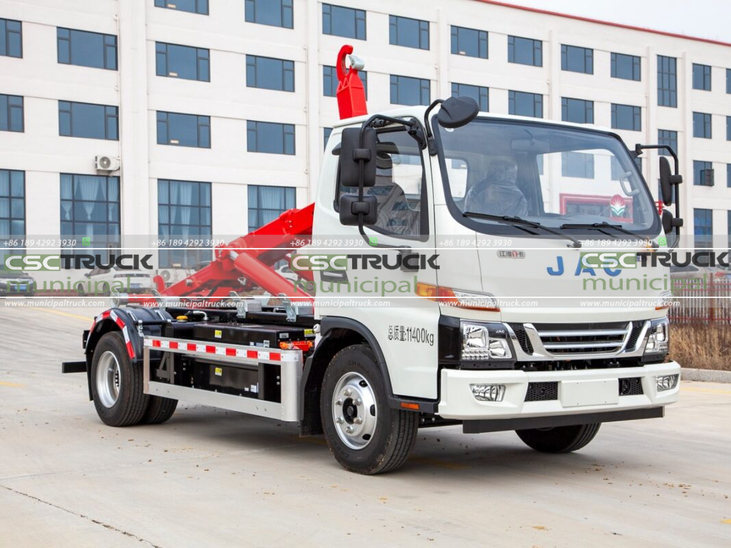 JAC 8 Tons Electric Hook Lift Garbage Truck