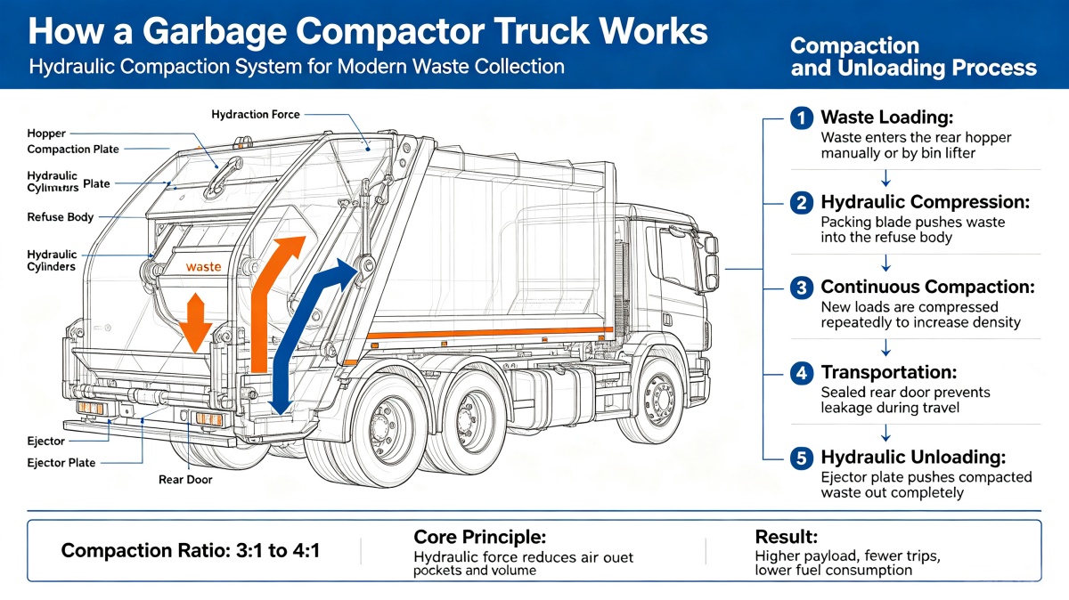 Compactor Garbage Truck